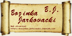 Božinka Jarkovački vizit kartica